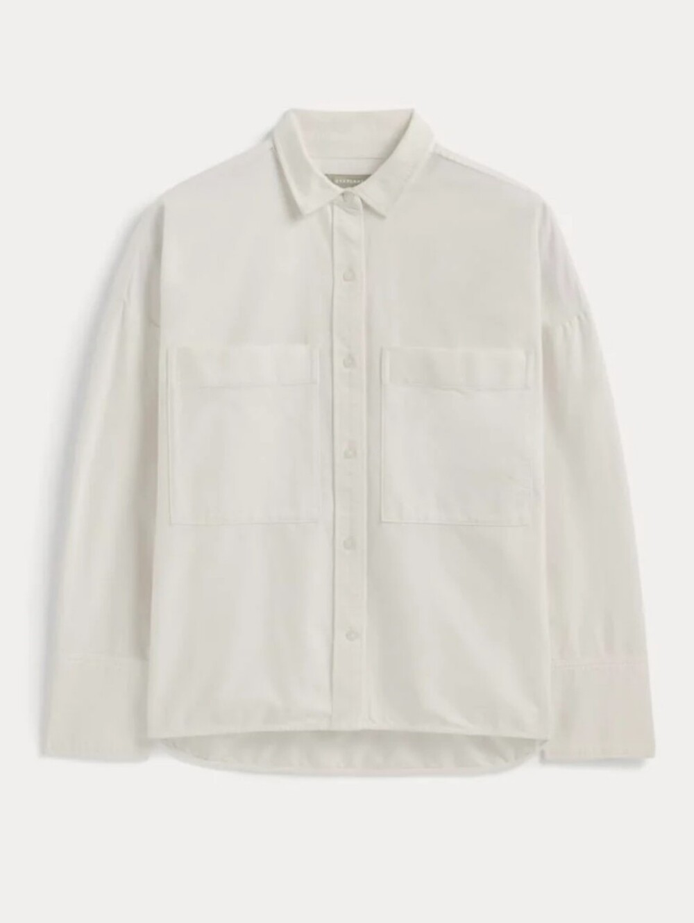 Everlane The Boxy Oxford Shirt 100% Organic Cotton White Size Large